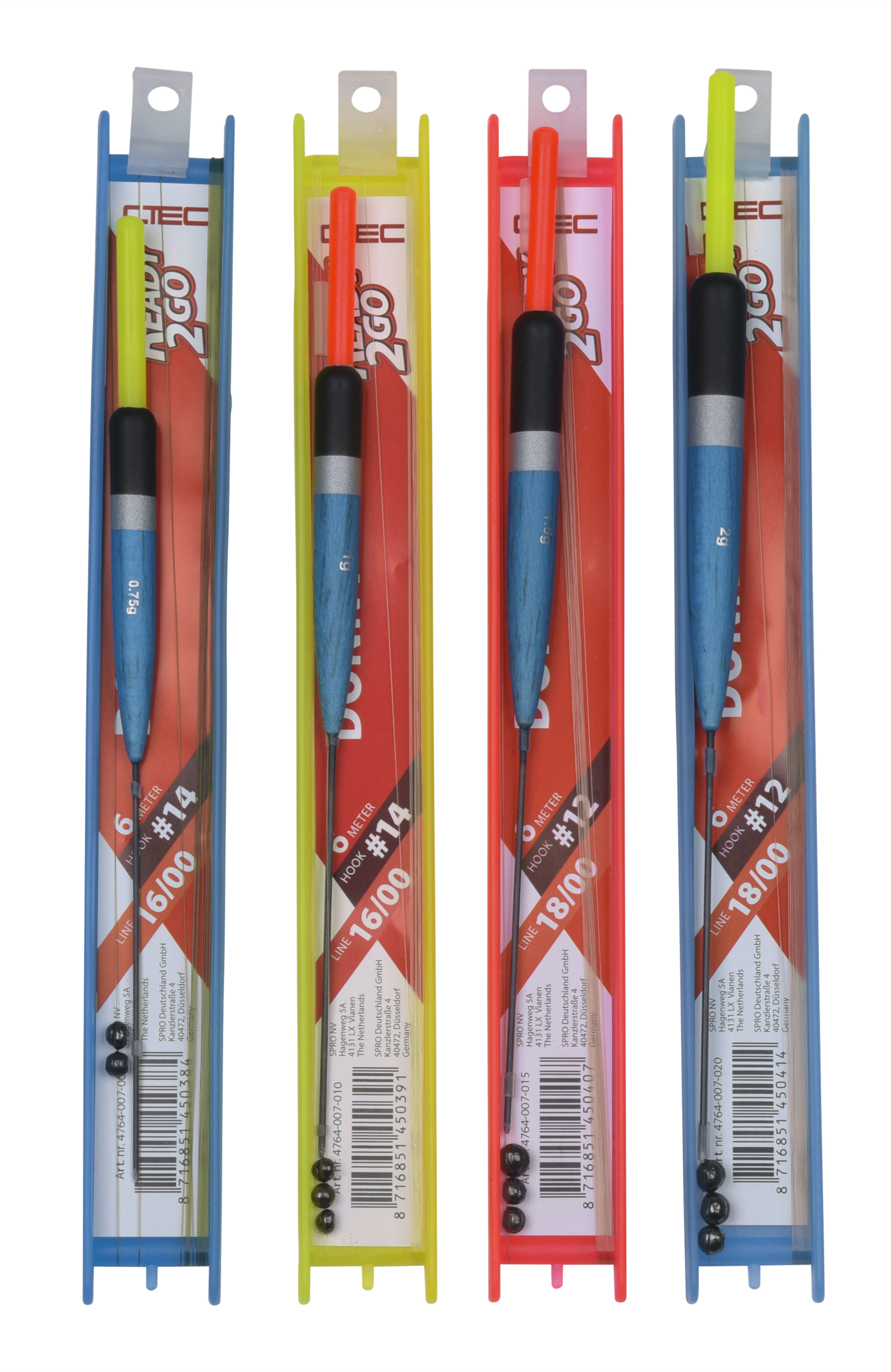 Spro C-Tec Polerigs Donny Stippposen Rig Fertigangel 6m 0,75g 1,0g 1,5g 2,0g Knicklichtpose