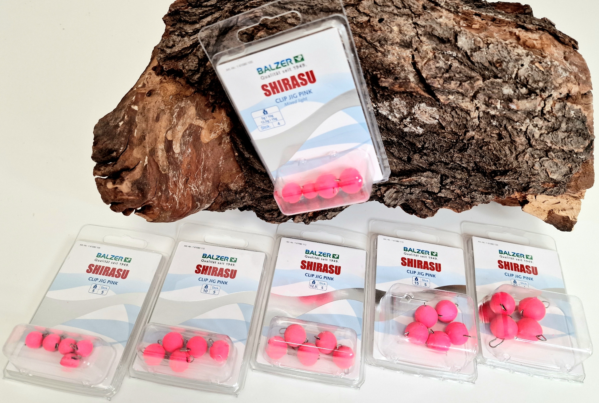 Balzer Shirasu Clip Jig Cheburashka 5g 10g 12,5g 15g 25g 30g Set pink