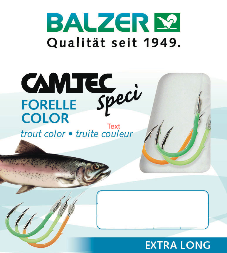 Balzer Camtec Speci Haken Forelle Farbig Vorfach 140cm Gr. 4 6 8 10 12