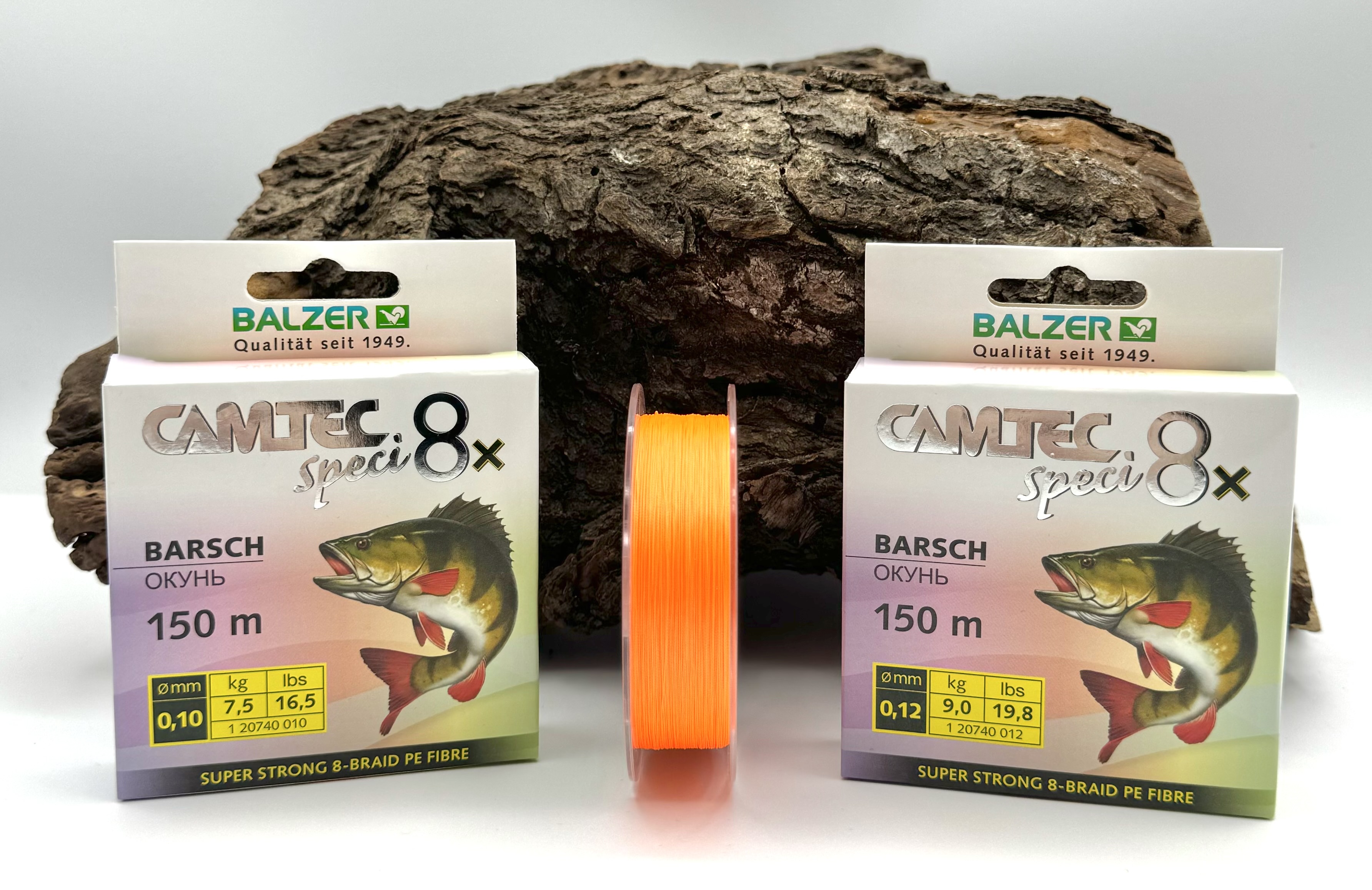 Balzer Camtec Speci 8x geflochtene Schnur Barsch 0,10mm 0,12mm 150m Orange