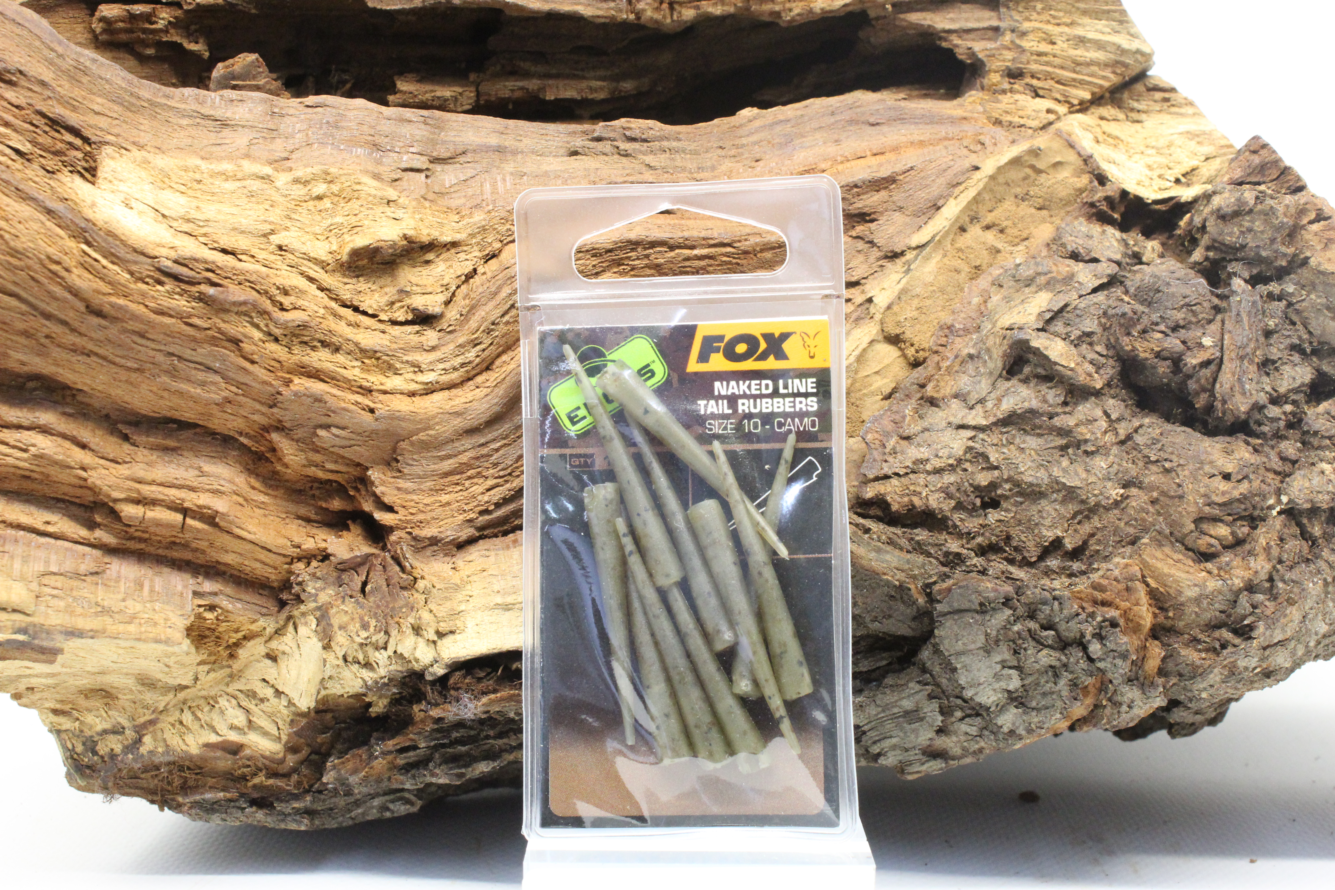 Fox Edges Camo Naked Line Tail Rubbers Sz 10