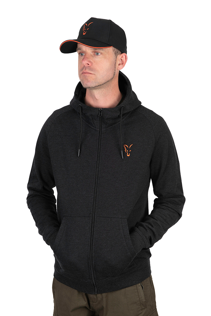 Fox Collection LW Hoody Black & Orange S M L XL XXL XXXL Hoodie Schwarz Orange