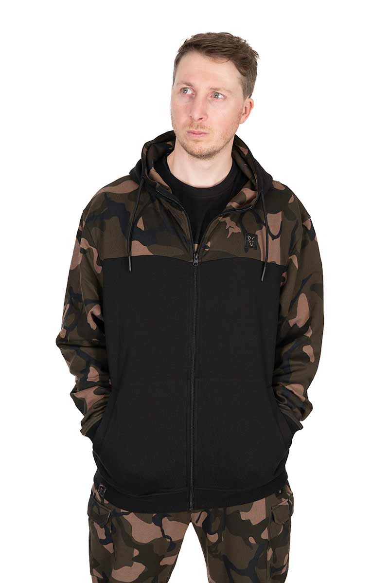 Fox LW Zipped Hoody Black Camo S M L XL XXL XXXL Kapuzenjacke