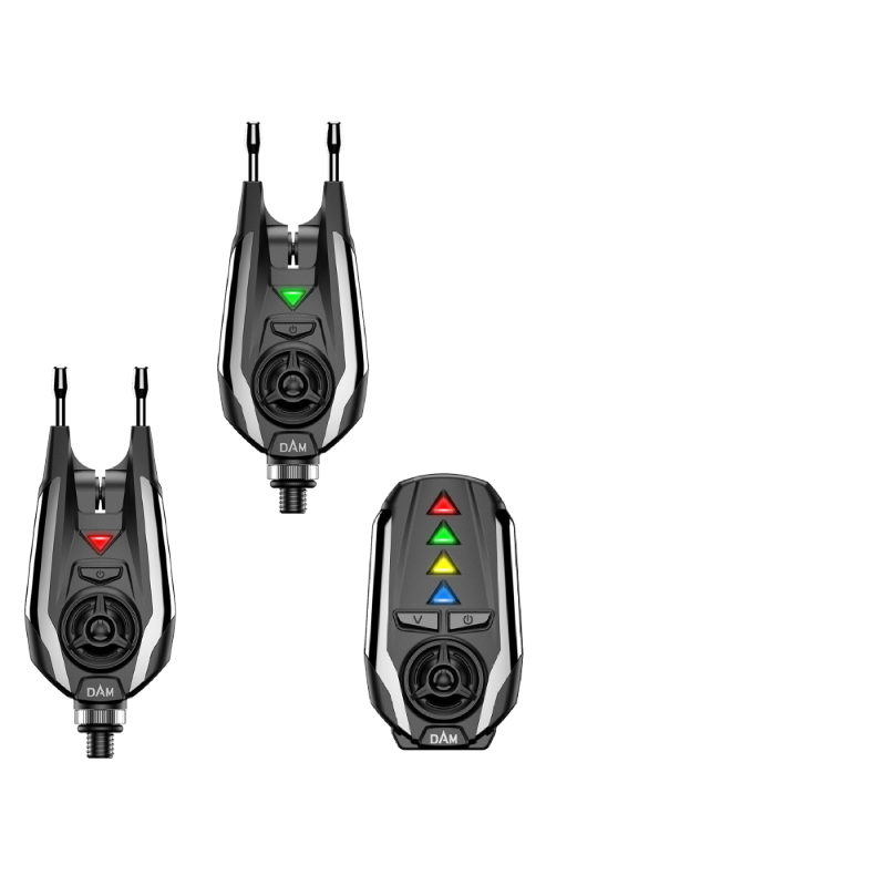 DAM TFX Bite Alarm Set 2+1 3+1 und 4+1 Bissanzeiger Set Grün Rot Gelb Blau