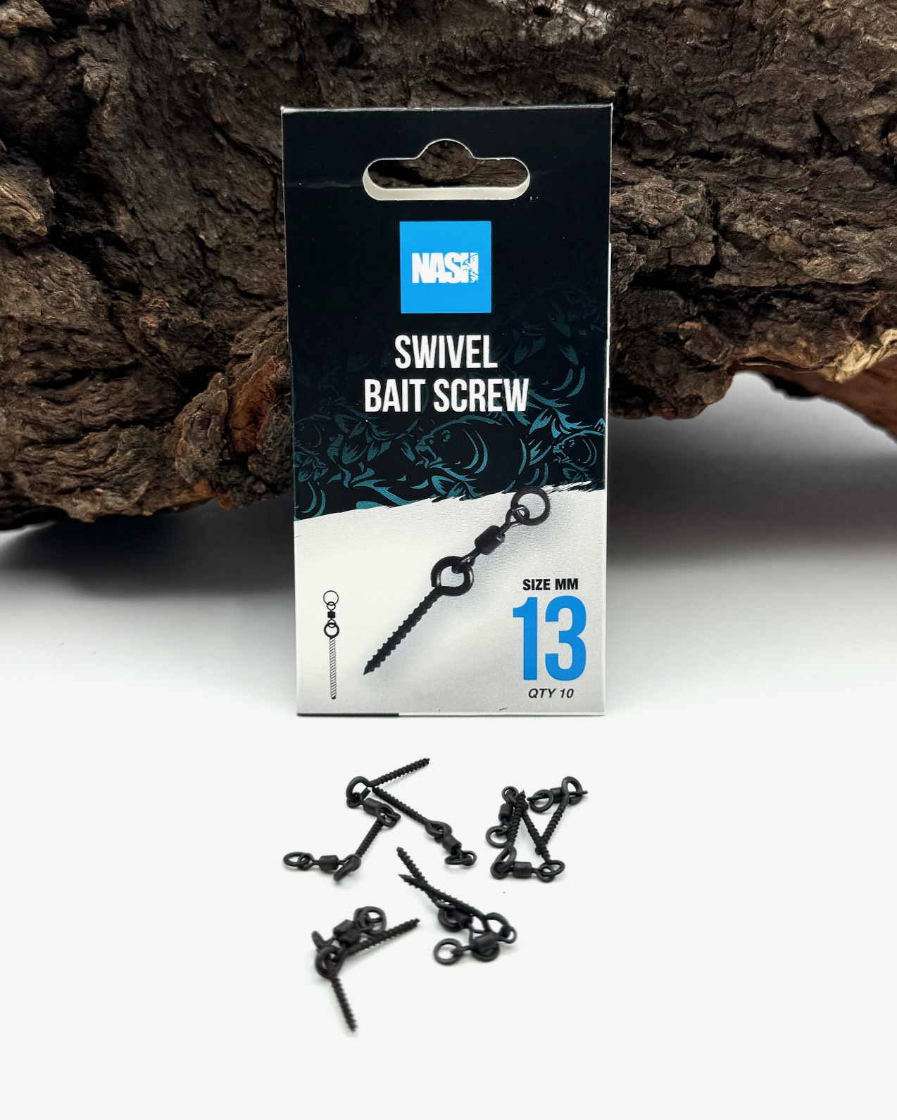 Nash Metal Swivel Bait Screws 10 Stück 13mm Köderschrauben