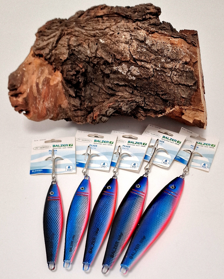 Balzer 71° North Pilker Blau Rot 200g 250g 300g 400g 500g Bleifrei