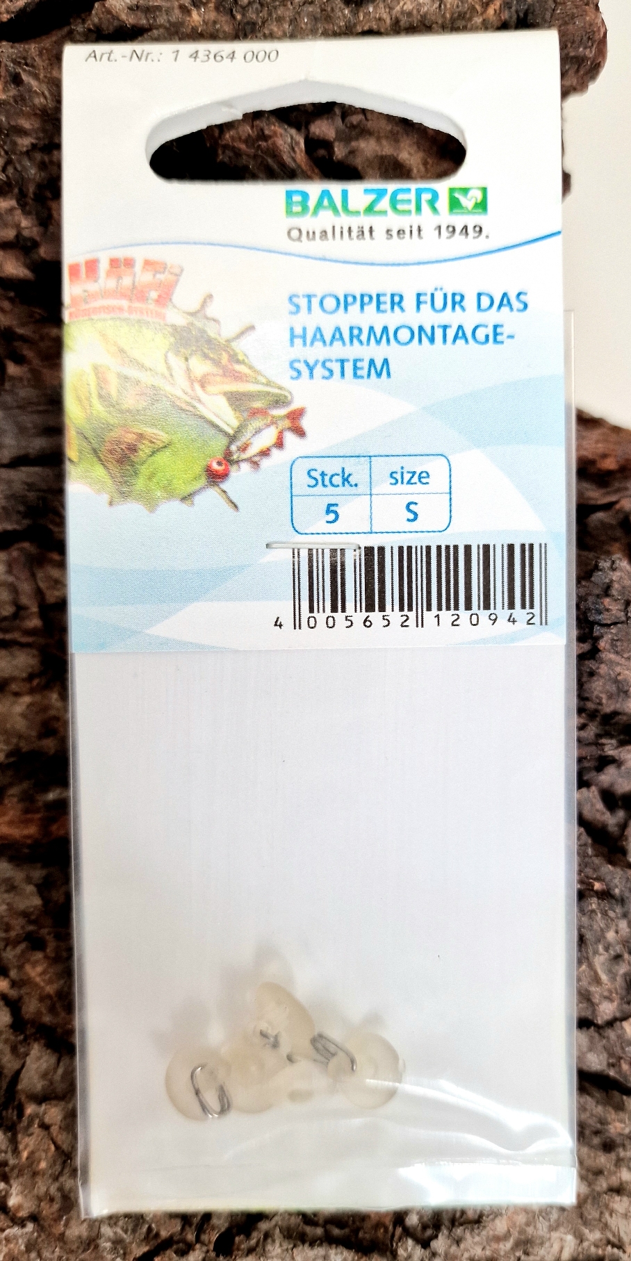 Balzer Spezial KÖFI-Stopper 5 Stück 5-8cm Köderfischstopper Haarmontagesystem ABVERKAUF
