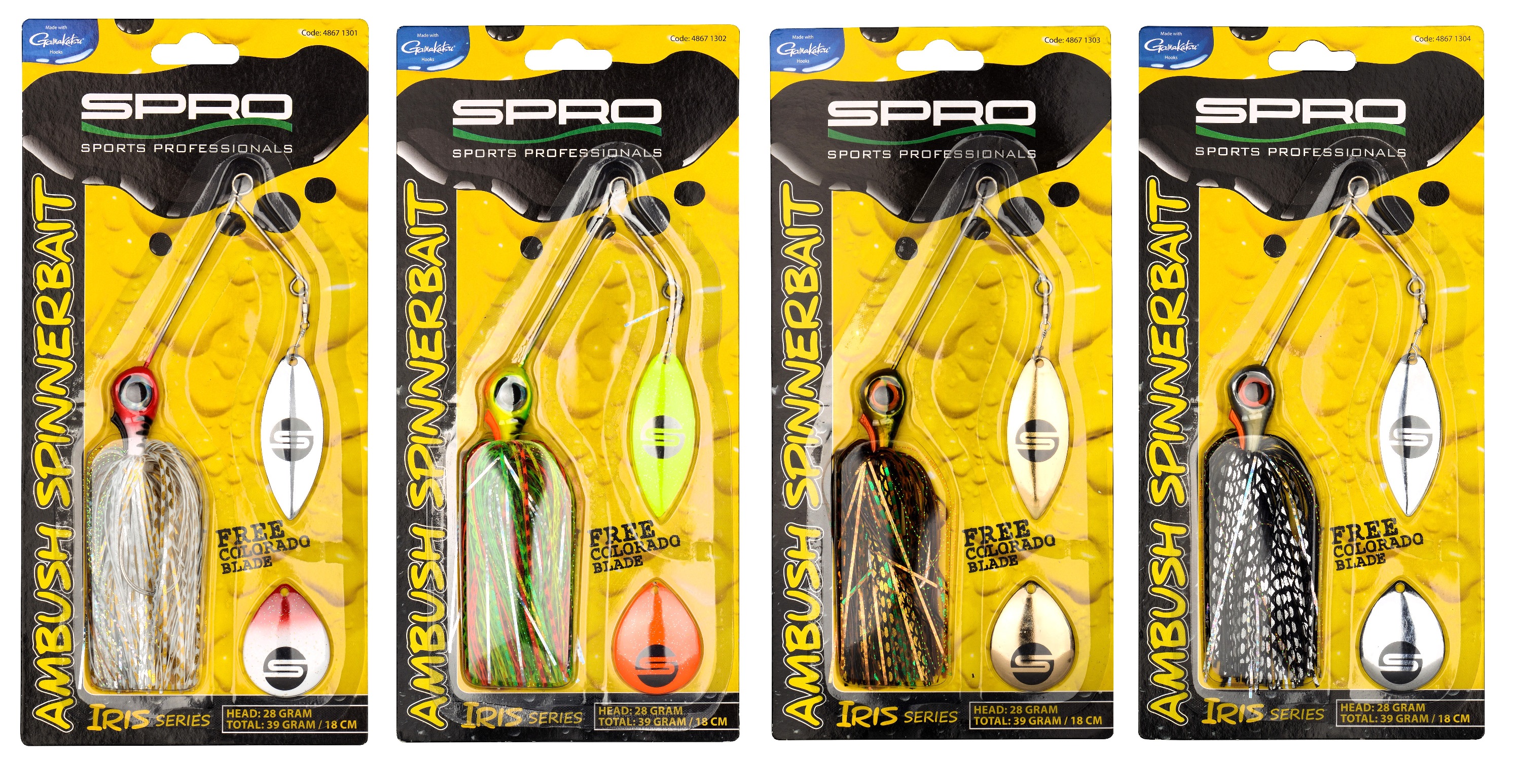 Spro Iris Ambush Spinnerbait 18cm 5/0 39g 4 Farben ABVERKAUF