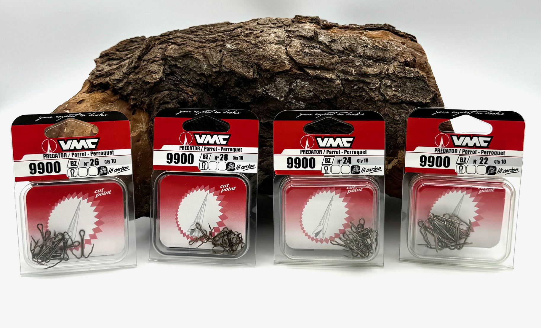 VMC 9900BZ Double Parrot Beak 10 Stück Blitzhaken Gr. 22 24 26 28