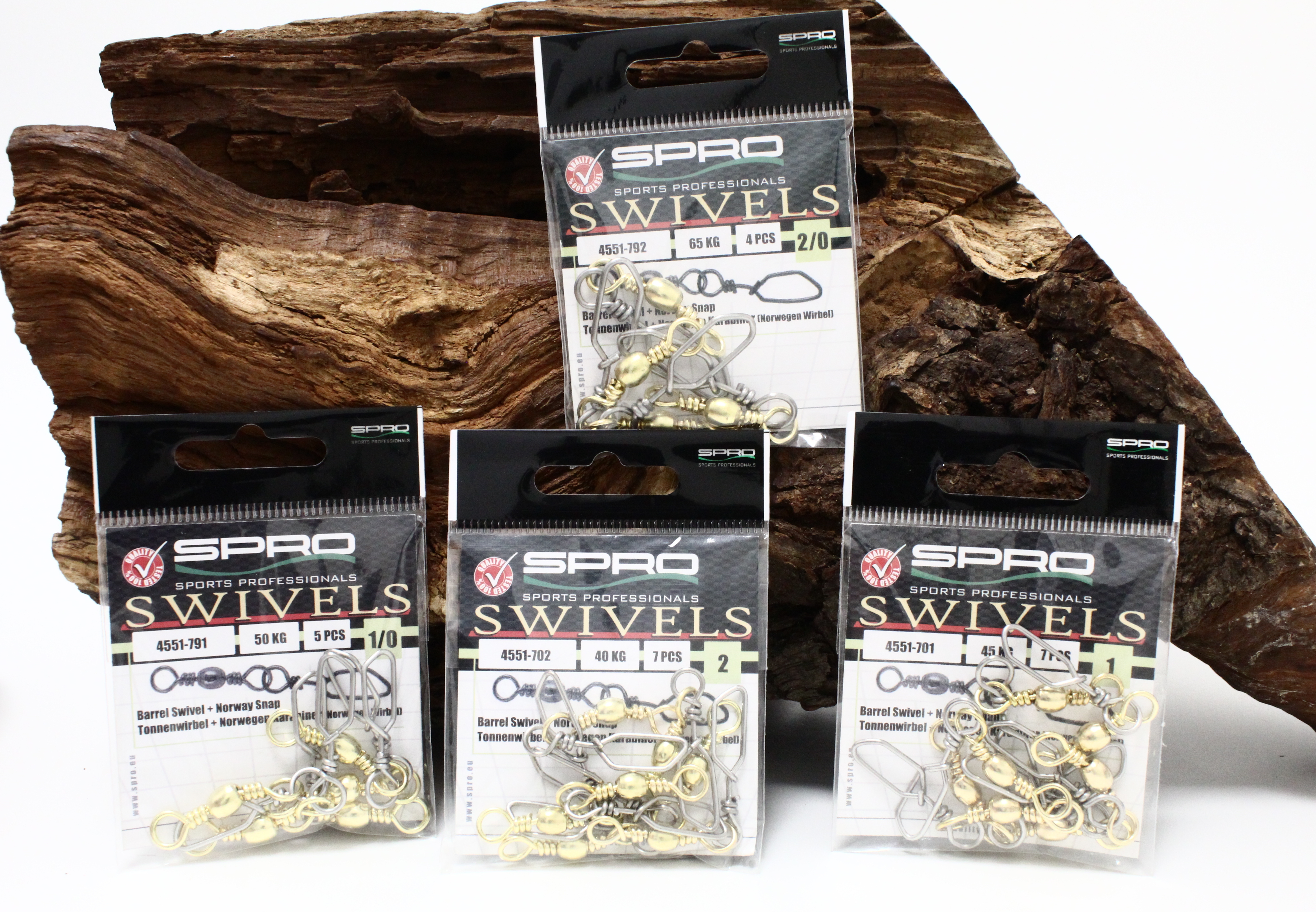 Spro Barrel Swivel+Norway-Snap Gr.1 2 4 6 8 10 12 1/0 2/0 3/0